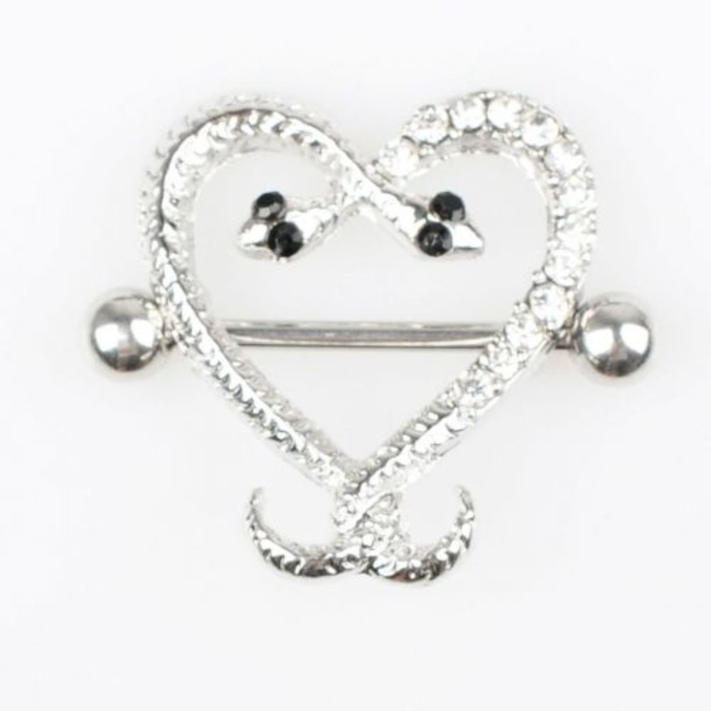 Nipple Piercing ~ Per Pair ~ Snake Eyes ~ Hearts